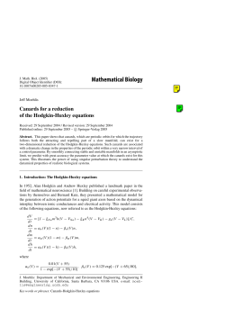 Mathematical Biology - UCSB Engineering