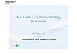 Rail Transport Policy Strategy in Austria