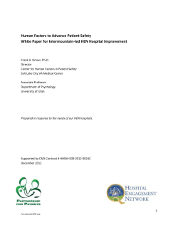 Center for Human Factors in Patient Safety