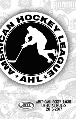 American Hockey League Official Rules 2016-2017