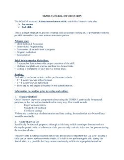 Test of Gross Motor Development (TGMD-3)