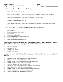 Independent and Dependent Probability WKST