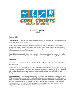 6v6 FLAG FOOTBALL RULES