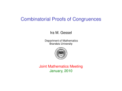 Combinatorial Proofs of Congruences