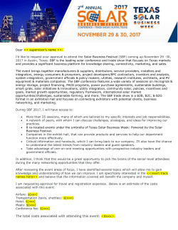 SBF 2017 Justification Letter