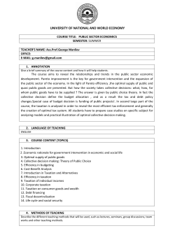 Public sector economics