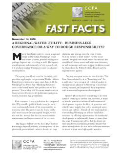A REGIONAL WATER UTILITY: BUSINESS