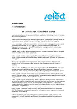 NEWS RELEASE 06 NOVEMBER 2006 BiP LAUNCHES NEW
