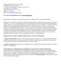 California State University, Los Angeles Nursing Student Services