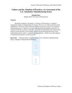 Culture and the Adoption of Practices