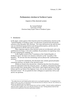 Parliamentary elections in Northern Cypros