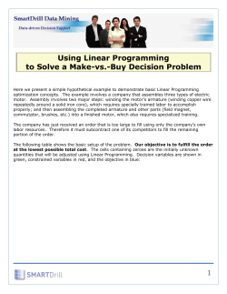 1 Using Linear Programming to Solve a Make-vs.