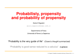 Probabilisty, propensity and probability of propensity