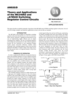 AN920/D Theory and Applications of the MC34063 and mA78S40