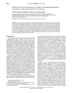 Role of the Copolymer Architecture