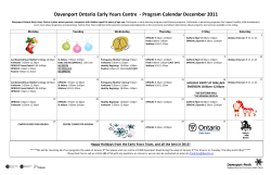 Davenport Ontario Early Years Centre