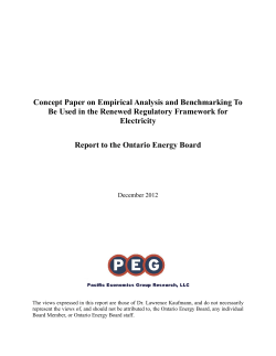 Concept Paper on Empirical Analysis and Benchmarking To Be