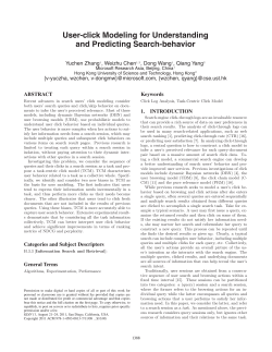 User-click modeling for understanding and predicting search
