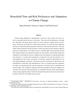 Household Time and Risk Preferences and