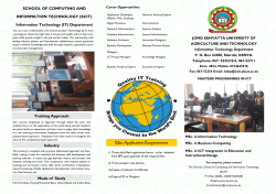 Information Technology (IT) Department Msc Application