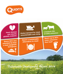 Quorn a sustainable alternative to meat