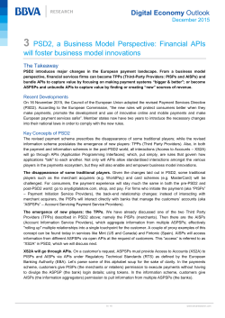 3 PSD2, a Business Model Perspective: Financial