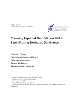 Choosing Expected Shortfall over VaR in Basel III Using Stochastic