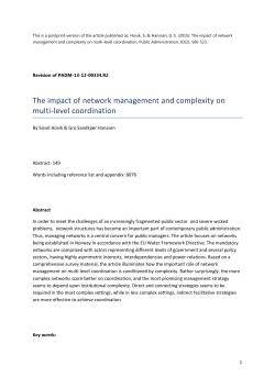 The impact of network management and complexity on