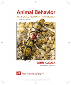 Animal Behavior: An Evolutionary Approach, Tenth Edition