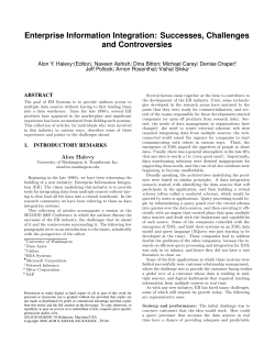 Enterprise Information Integration: Successes, Challenges and