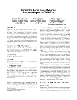 Simulating Large-scale Dynamic Random Graphs in OMNeT++