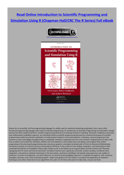 Chapman Hall/CRC The R Series