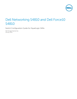 Dell Force10 S4810 Switch Configuration Guide