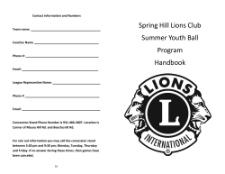 Spring Hill Lions Club Summer Youth Ball