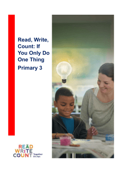 If you only do one thing - P3 Teacher Sheet