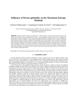 Influence of Pareto Optimality on the Maximum Entropy