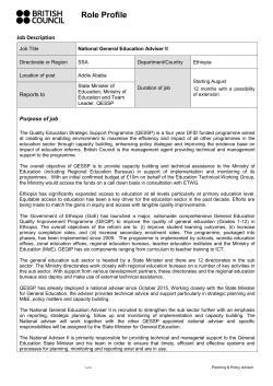 National General Education Adviser II