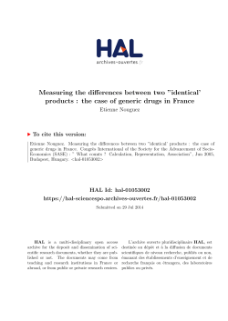Measuring the differences between two ``identical` products : the