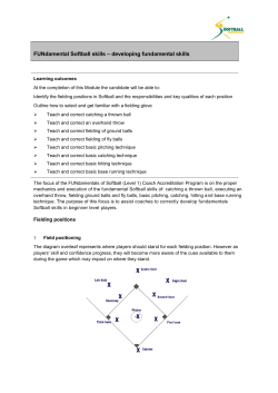 FUNdamental Softball skills &ndash; developing fundamental skills