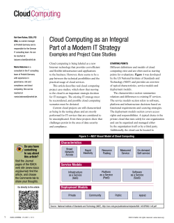 Cloud Computing as an Integral Part of a Modern IT Strategy