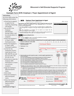 Example Form 2678: Employer / Payer Appointment of Agent