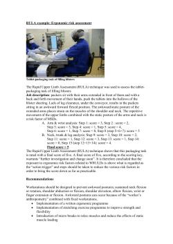 ergonomics programme