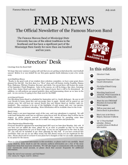 FMB NEWS - The Famous Maroon Band