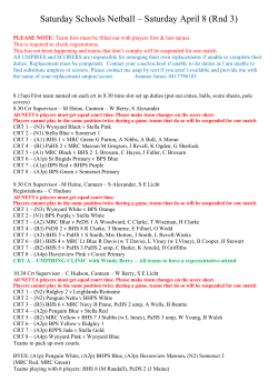 Saturday Schools Roster