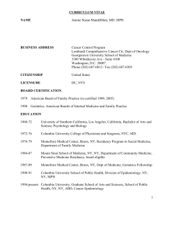 curriculum vitae - Georgetown University