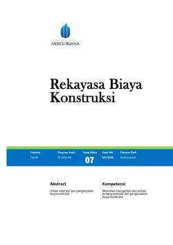 Review Rekayasa Biaya Konstruksi
