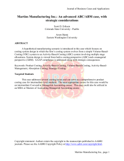 Martins Manufacturing Inc.: An advanced ABC/ABM case, with