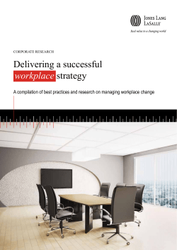 Delivering a successful workplace strategy