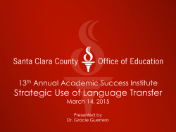 Session 14-Strategic Use of LanguageTransfer