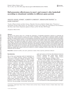 Ball possession effectiveness in men`s and women`s elite basketball